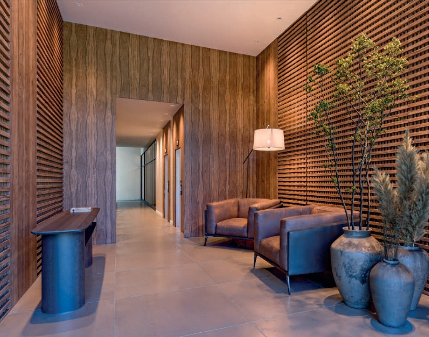 Hall de entrada residencial do Lumé Tower